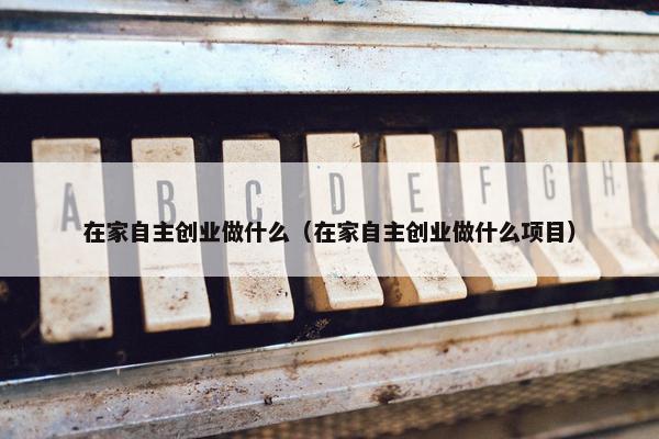 在家自主创业做什么（在家自主创业做什么项目）