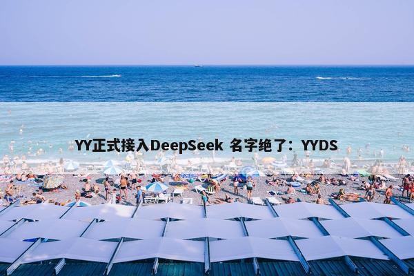 YY正式接入DeepSeek 名字绝了：YYDS