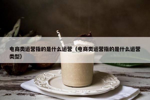 电商类运营指的是什么运营（电商类运营指的是什么运营类型）