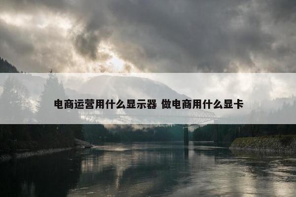 电商运营用什么显示器 做电商用什么显卡