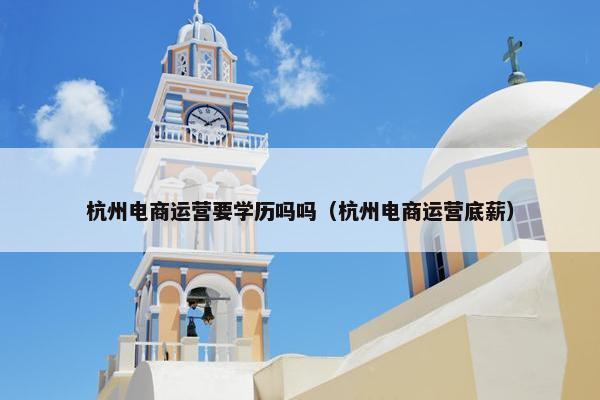 杭州电商运营要学历吗吗（杭州电商运营底薪）