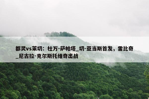 都灵vs莱切：杜万-萨帕塔_切-亚当斯首发，雷比奇_尼古拉-克尔斯托维奇出战