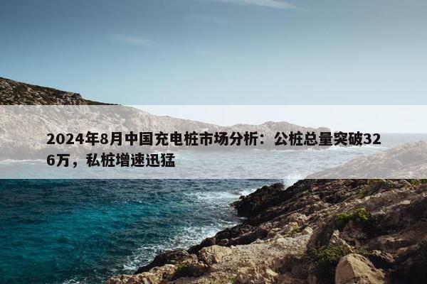 2024年8月中国充电桩市场分析：公桩总量突破326万，私桩增速迅猛