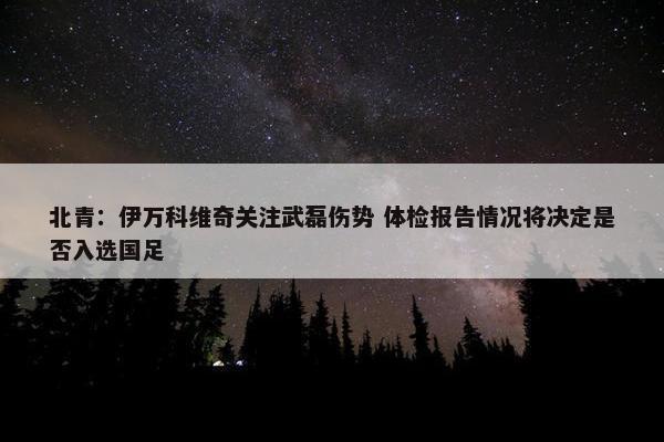 北青：伊万科维奇关注武磊伤势 体检报告情况将决定是否入选国足