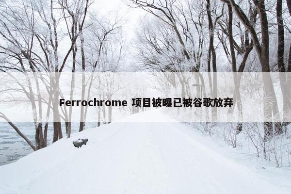 Ferrochrome 项目被曝已被谷歌放弃