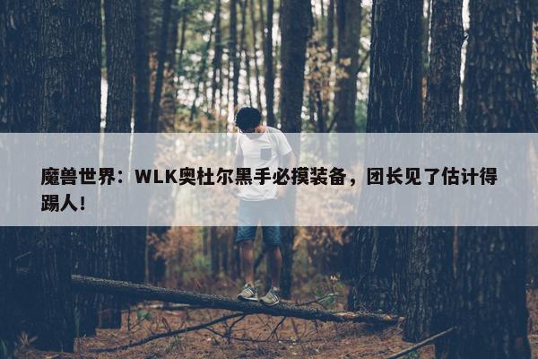 魔兽世界：WLK奥杜尔黑手必摸装备，团长见了估计得踢人！