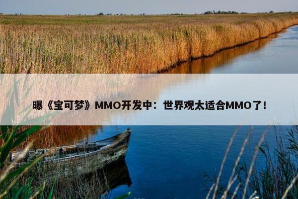 曝《宝可梦》MMO开发中：世界观太适合MMO了！