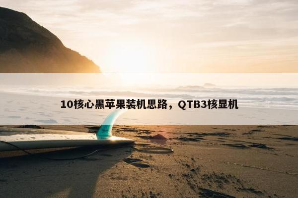 10核心黑苹果装机思路，QTB3核显机