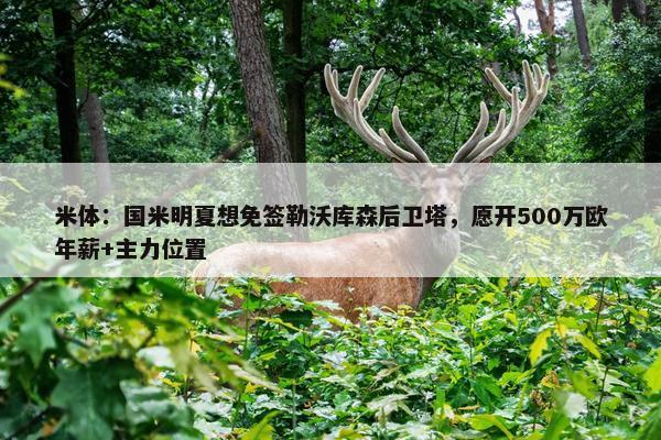 米体：国米明夏想免签勒沃库森后卫塔，愿开500万欧年薪+主力位置