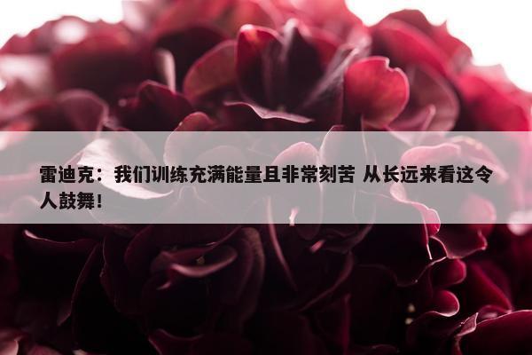 雷迪克：我们训练充满能量且非常刻苦 从长远来看这令人鼓舞！