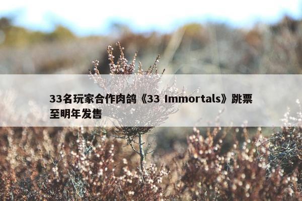 33名玩家合作肉鸽《33 Immortals》跳票至明年发售