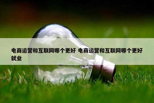 电商运营和互联网哪个更好 电商运营和互联网哪个更好就业