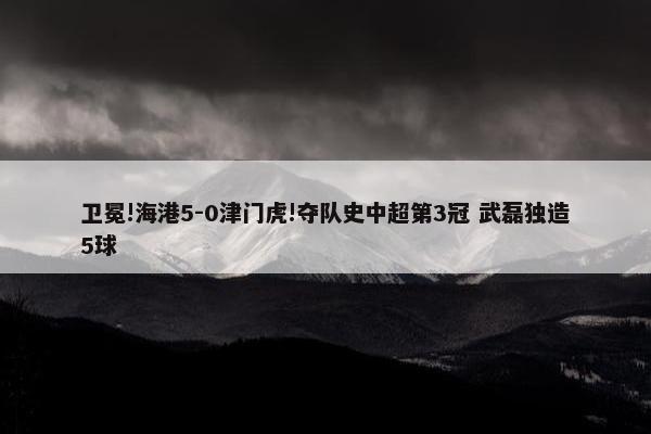 卫冕!海港5-0津门虎!夺队史中超第3冠 武磊独造5球