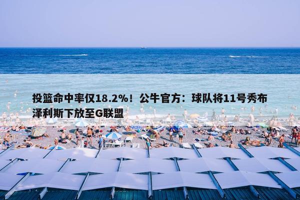 投篮命中率仅18.2%！公牛官方：球队将11号秀布泽利斯下放至G联盟