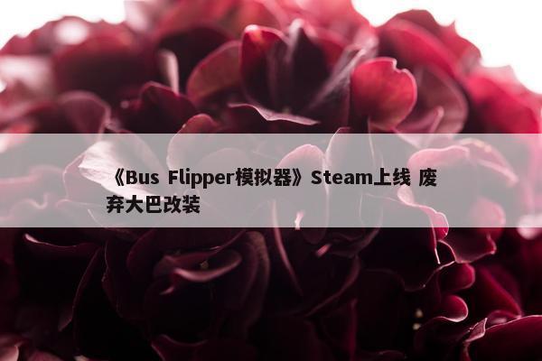 《Bus Flipper模拟器》Steam上线 废弃大巴改装