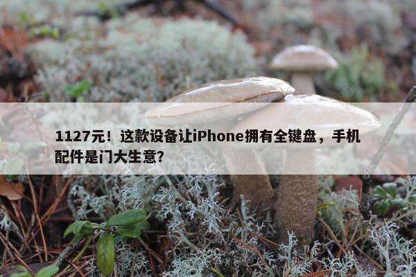 1127元！这款设备让iPhone拥有全键盘，手机配件是门大生意？