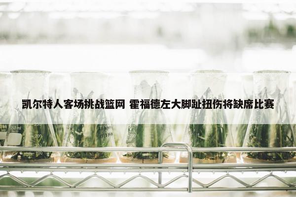 凯尔特人客场挑战篮网 霍福德左大脚趾扭伤将缺席比赛