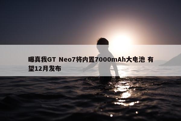 曝真我GT Neo7将内置7000mAh大电池 有望12月发布