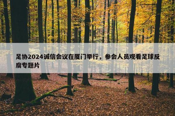 足协2024诚信会议在厦门举行，参会人员观看足球反腐专题片