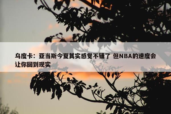 乌度卡：亚当斯今夏其实感觉不错了 但NBA的速度会让你回到现实