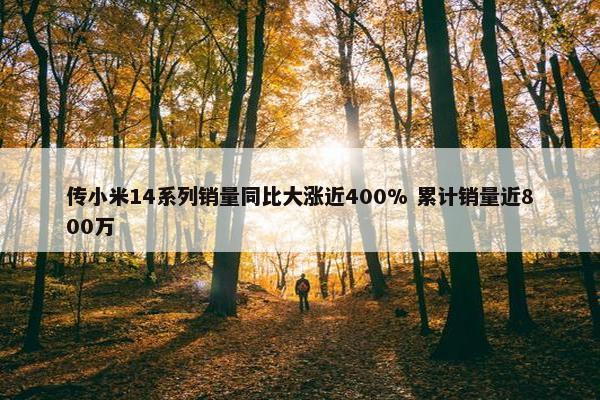 传小米14系列销量同比大涨近400% 累计销量近800万