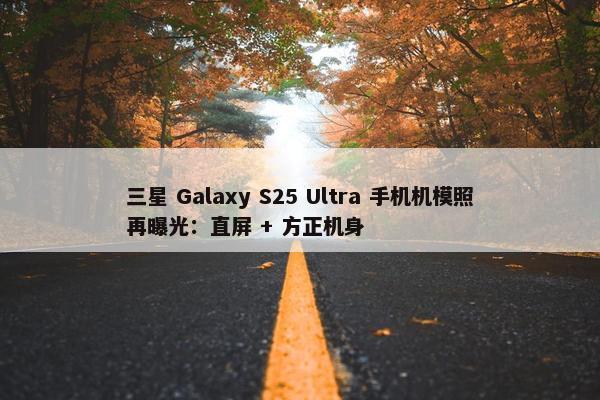 三星 Galaxy S25 Ultra 手机机模照再曝光：直屏 + 方正机身