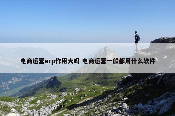 电商运营erp作用大吗 电商运营一般都用什么软件