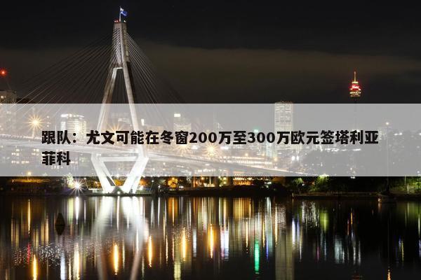 跟队：尤文可能在冬窗200万至300万欧元签塔利亚菲科