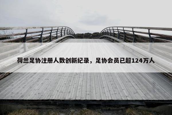 荷兰足协注册人数创新纪录，足协会员已超124万人