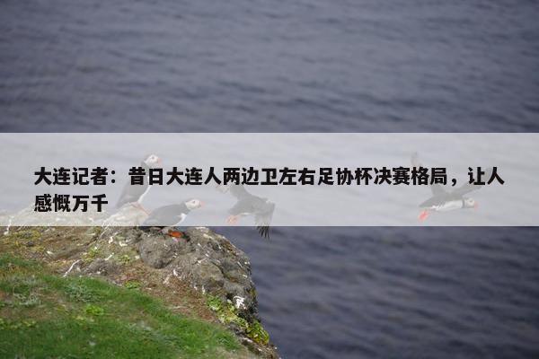 大连记者：昔日大连人两边卫左右足协杯决赛格局，让人感慨万千