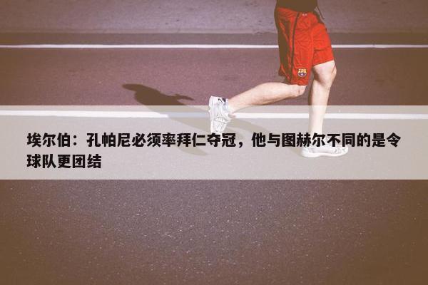 埃尔伯：孔帕尼必须率拜仁夺冠，他与图赫尔不同的是令球队更团结