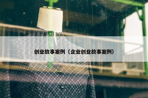 创业故事案例（企业创业故事案例）