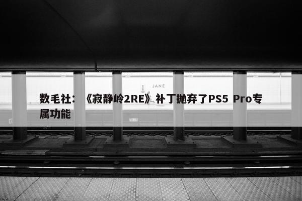 数毛社：《寂静岭2RE》补丁抛弃了PS5 Pro专属功能