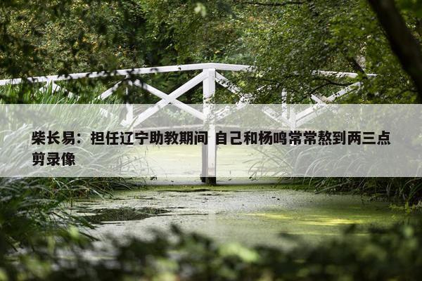 柴长易：担任辽宁助教期间 自己和杨鸣常常熬到两三点剪录像