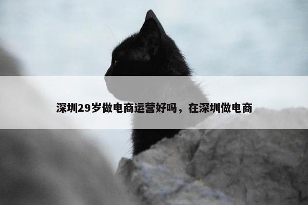 深圳29岁做电商运营好吗，在深圳做电商