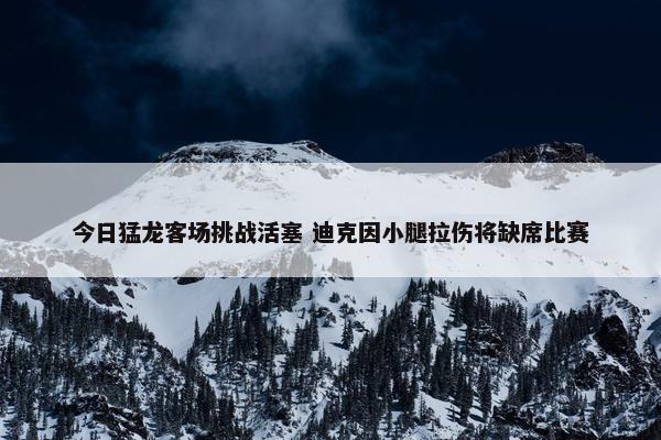 今日猛龙客场挑战活塞 迪克因小腿拉伤将缺席比赛