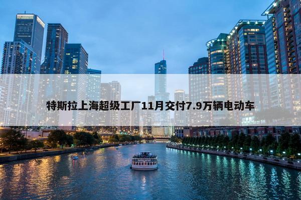 特斯拉上海超级工厂11月交付7.9万辆电动车