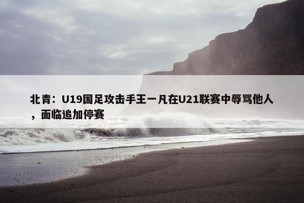 北青：U19国足攻击手王一凡在U21联赛中辱骂他人，面临追加停赛