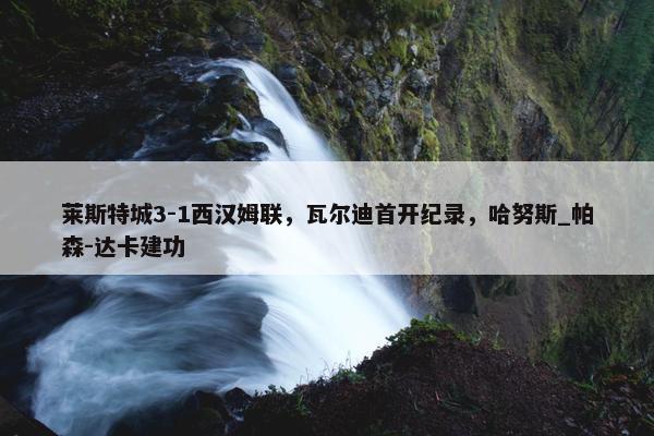 莱斯特城3-1西汉姆联，瓦尔迪首开纪录，哈努斯_帕森-达卡建功