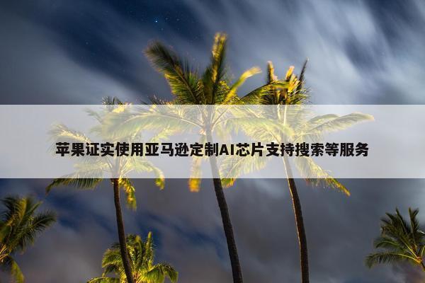 苹果证实使用亚马逊定制AI芯片支持搜索等服务