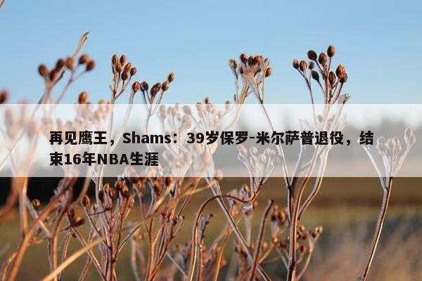 再见鹰王，Shams：39岁保罗-米尔萨普退役，结束16年NBA生涯