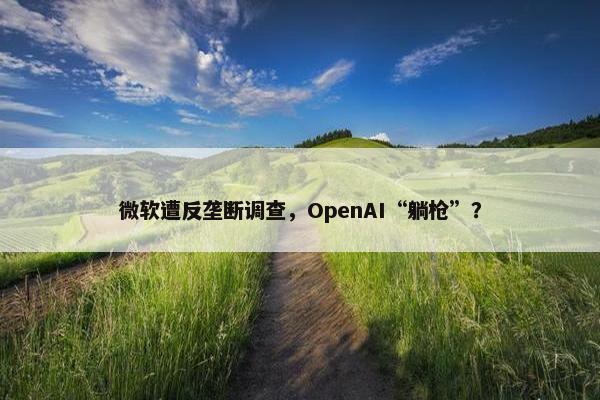 微软遭反垄断调查，OpenAI“躺枪”？