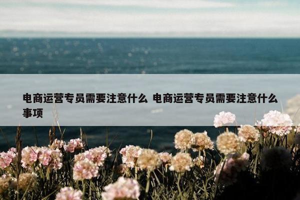 电商运营专员需要注意什么 电商运营专员需要注意什么事项