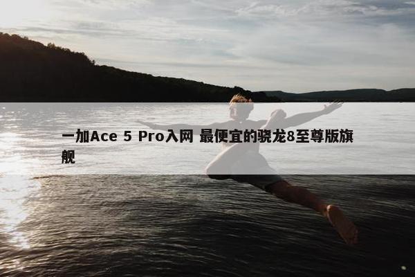 一加Ace 5 Pro入网 最便宜的骁龙8至尊版旗舰