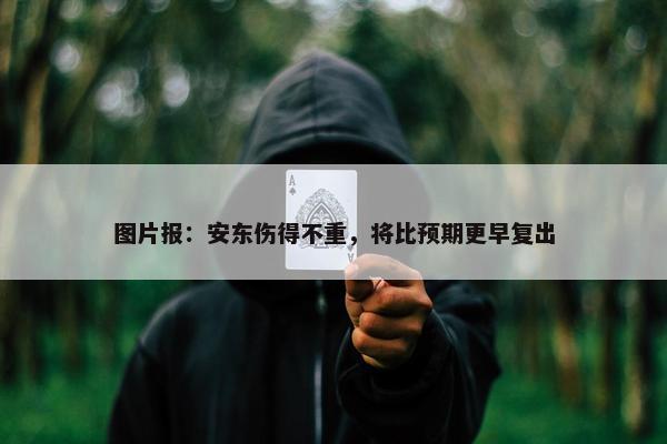 图片报：安东伤得不重，将比预期更早复出