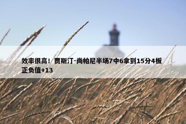 效率很高！贾斯汀-尚帕尼半场7中6拿到15分4板 正负值+13