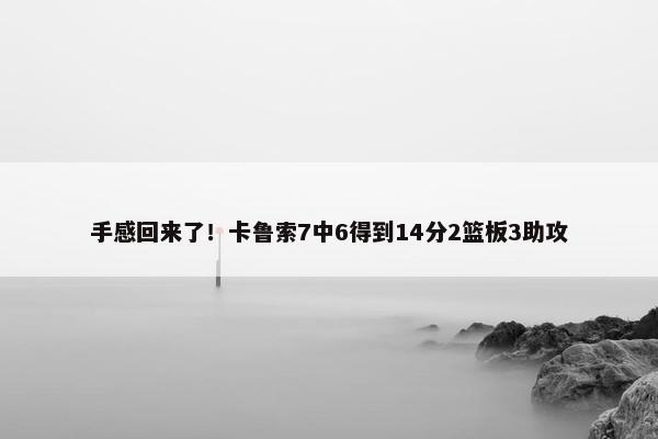 手感回来了！卡鲁索7中6得到14分2篮板3助攻