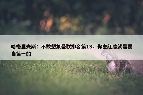 哈格里夫斯：不敢想象曼联排名第13，你去红魔就是要当第一的