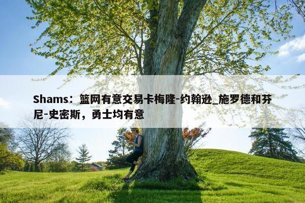 Shams：篮网有意交易卡梅隆-约翰逊_施罗德和芬尼-史密斯，勇士均有意