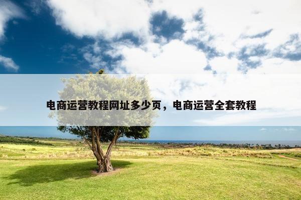 电商运营教程网址多少页，电商运营全套教程